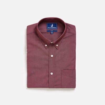 Wool&Prince | The Better Button-Down | Burgundy OxfordImported Layersshopping-ca