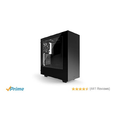 Amazon.com: NZXT S340 Mid Tower Case CA-S340W-B1 (Glossy Black): Computers & Acc
