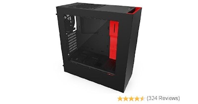 NZXT S340 Mid Tower Case Matte Black/Red