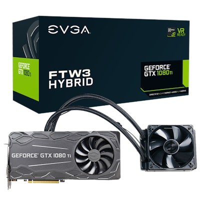 EVGA GeForce GTX 1080 Ti FTW3 HYBRID GAMING, 11G-P4-6698-KR