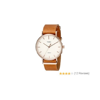 Amazon.com: Timex 'Weekender Fairfield' Quartz Brass and Leather Casual Watch, C