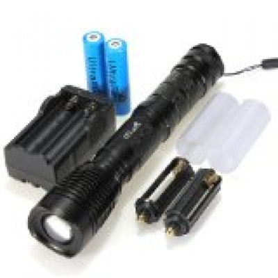 2000 Lm CREE XM-L T6 LED Zoomable 26650/18650/AAA Flashlight Torch Lamp Light+CH