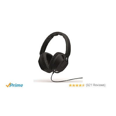 Amazon.com: Skullcandy Crusher Headphones with Built-in Amplifier and Mic, Black