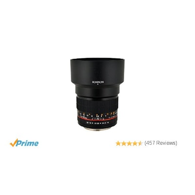 Amazon.com : Rokinon 85MAF-N 85mm F1.4 Aspherical Lens for Nikon with Automatic 