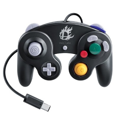 Nintendo Super Smash Bros. Black Gamecube Controller