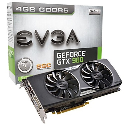 EVGA GeForce GTX 960 SuperSC ACX 2.0+ Graphics Card (4 GB, GDDR5, PCI Express 3.