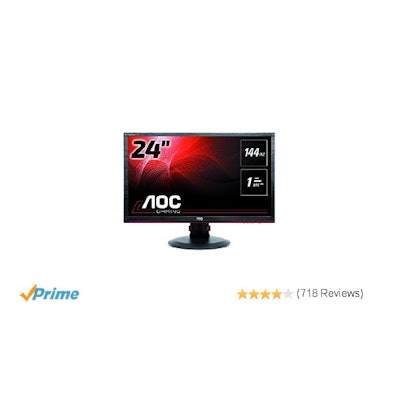 AOC G2460PF 24-Inch Professional Gaming LED Monitor Free Sync, 144hz