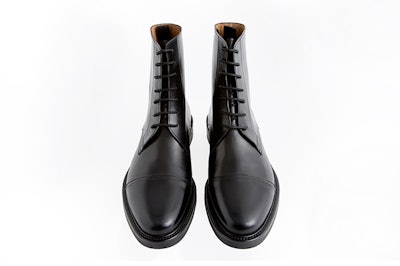 Black Cap-Toe Boot with Complimentary Cedar Shoe Trees