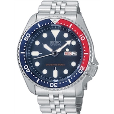 Seiko 21-Jewel Automatic Dive Watch with Stainless Steel Bracelet #SKX175