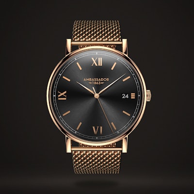 Heritage 1863 With Gold Mesh Strap