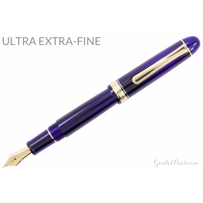 Platinum 3776 Century Fountain Pen - Chartres Blue/Gold, Ultra Extra-Fin