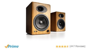 Amazon.com: Audioengine A5+ Premium Powered Speaker Pair (Carbonized Solid Bambo