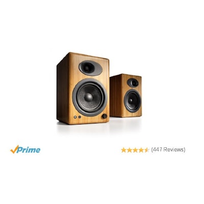 Amazon.com: Audioengine A5+ Premium Powered Speaker Pair (Carbonized Solid Bambo