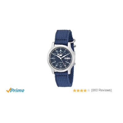 Amazon.com: Seiko Men's SNK807 Seiko 5 Automatic Stainless Steel Watch with Blue