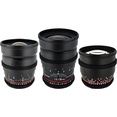 Rokinon  T1.5 Cine Lens Bundle for Sony E-Mount  B&H Photo Video