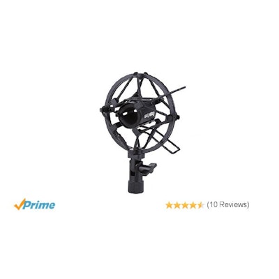 Amazon.com: Koolertron Black Universal 25MM Microphone Shock Mount For 23MM-27mm