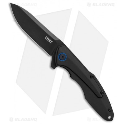 CRKT Caligo Liner Lock Flipper Knife Black Al (3.1" Black) 6215 - Blade HQ