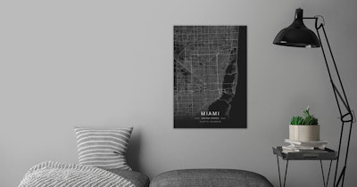 Miami, United States by DesignerMap Art