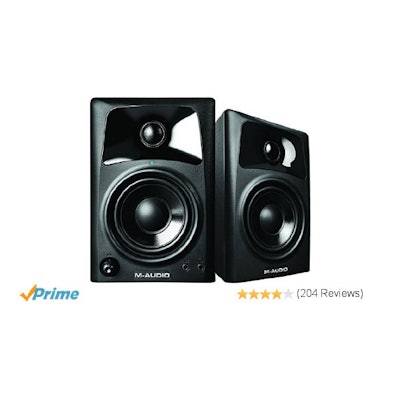 Amazon.com: M-Audio AV32 | 10-Watt Compact Studio Monitor Speakers with 3-inch W