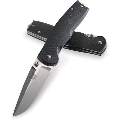 Benchmade 890 Torrent Assisted 3.6" Satin Plain Blade, Black G10 Handles  - Knif