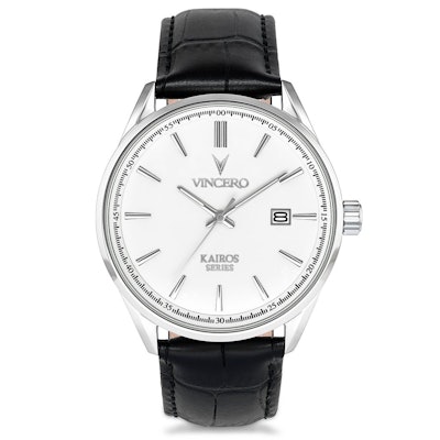 
    Men’s Dress Watch - White/Black | Vincero Watches
  