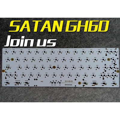  Satan Pre Soldered DIY GH60 Keyboard PCB Support Breathing LED 60 Cherry MX | e