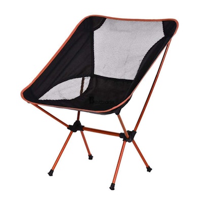 Folding Seat Stool Fishing Camping Hiking Gardening Beach Backpack Chair Orange 