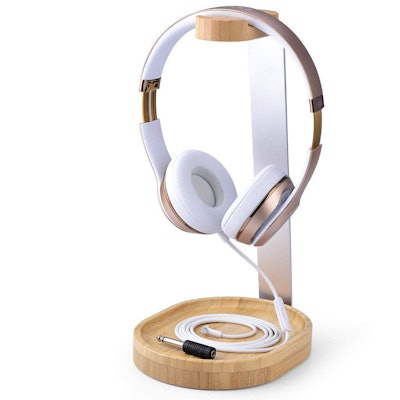 Avantree Universal Aluminum Headphone Stand w/ Bamboo