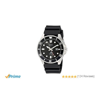 Casio Men's MDV106-1A Black Analog Anti Reverse Bezel Watch: Casio: Amazon.ca: W