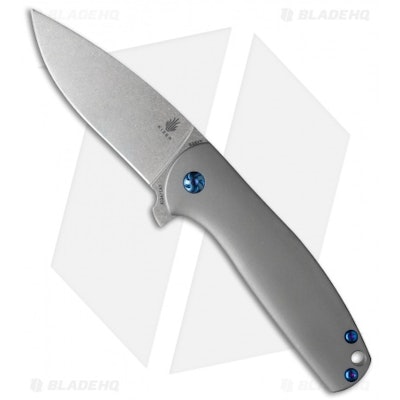 Kizer Laconico Gemini Frame Lock Knife w/ Milled Clip (3.125" Stonewash) Ki3471 
