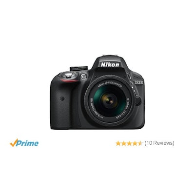 Nikon D3300 Digital SLR Camera - Black 3-Inch LCD