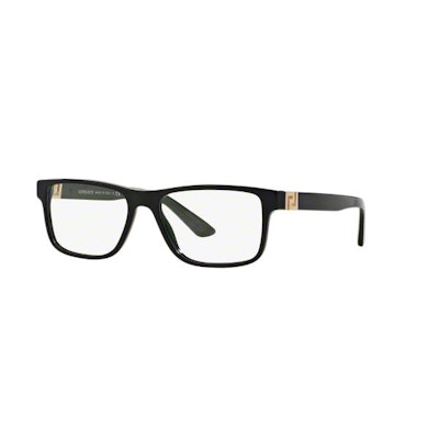 VE3211: Versace Black Rectangle Eyeglasses