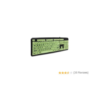 Amazon.com: EZ Eyes Deluxe Glow-in-Dark Keyboard & Mouse: Computers & Accessorie