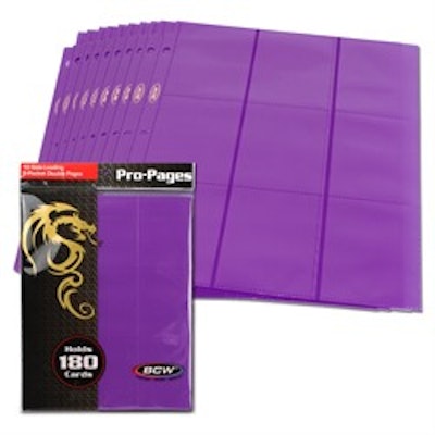 SIDE LOADING 18-POCKET PRO PAGES - PURPLE | BCW Supplies