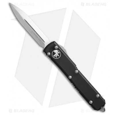 Microtech Ultratech D/E OTF Automatic Knife CC Black (3.4" Satin) - Blade HQ