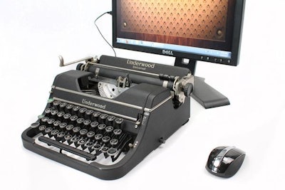 USB Typewriter ~ Typewriter Computer Keyboard / iPad Stand (Model D)