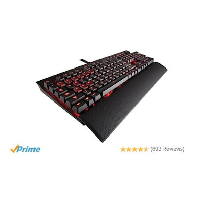 Amazon.com: Corsair Gaming K70 Mechanical Keyboard, Backlit Red LED, Cherry MX B