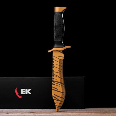 
  Real Tiger Tooth Bowie - Elemental Knives – Elemental Knives CA
  