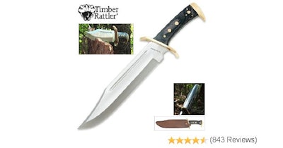 Amazon.com : Timber Rattler Western Outlaw Bowie Knife : Hunting Knives : Sports