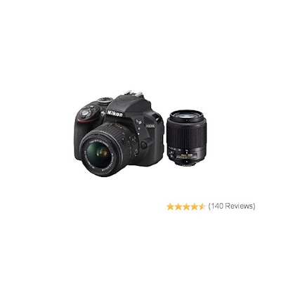 Amazon.com : Nikon D3300 24.2 MP CMOS Digital SLR with AF-S DX NIKKOR 18-55mm f/