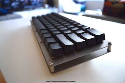 DIY LJD61UP 2-Plate Stainless Steel Keyboard Kit