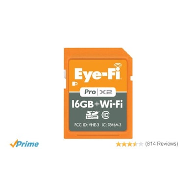 Eye-Fi 16GB Pro X2 SDHC Class 10 Wireless Flash Memory Card