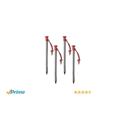 StayPut! Aero 7075 Lightweight Aluminum Stakes with Pull Cord (No Storage Pouch)