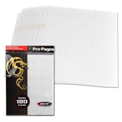 SIDE LOADING 18 POCKET PRO PAGES - WHITE | BCW Supplies