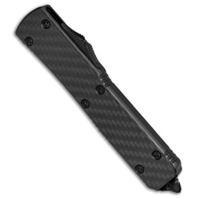 Microtech Ultratech S/E OTF Knife Carbon Fiber (3.4" Black) 121-1CF - Blade HQ