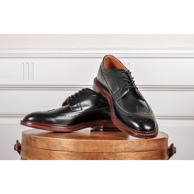 Longwing Black French Calf- Antique Edge Stain - Grant Stone 