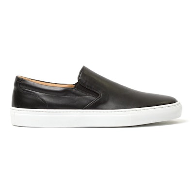 Greats - The Wooster Leather Slip On Shoe - Nero Black | Greats