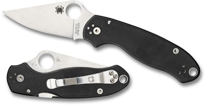 Spyderco C223GP Para 3 Folding Knife 3" S30V Satin Plain Blade, Black G10 Handle