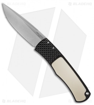 Protech Magic BR-1 "Whiskers" Automatic Knife Tuxedo (3.125" Stonewash) - Blade 