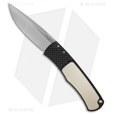 Protech Magic BR-1 "Whiskers" Automatic Knife Tuxedo (3.125" Stonewash) - Blade 